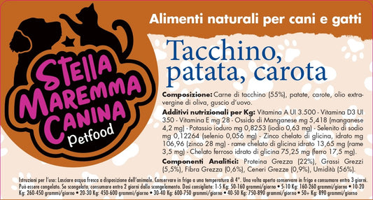 Tacchino, Patata e Carota 320gr